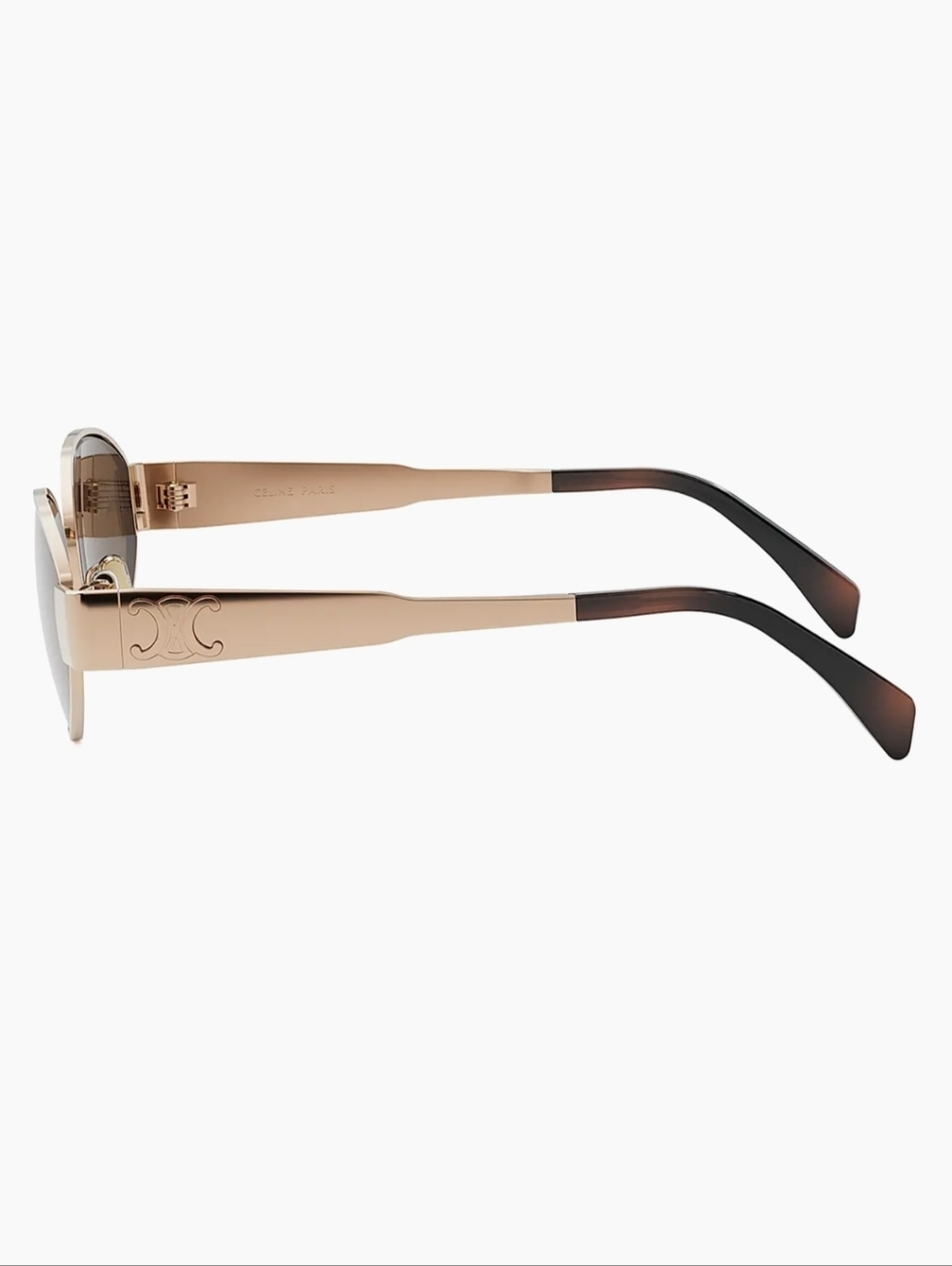 NEW! CELINE Metal Triomphe 54MM Oval Sunglasses GOLD HARDWARE - Picture 13 of 16